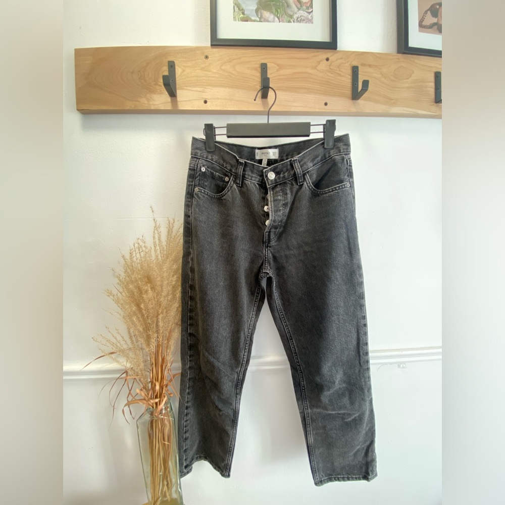 Mango Sayana organic cotton black jeans